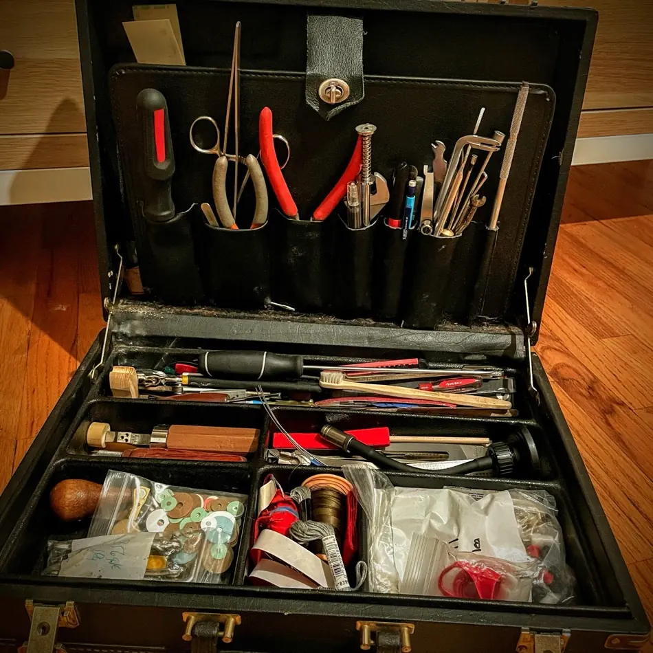 Jacob's piano technician toolkit